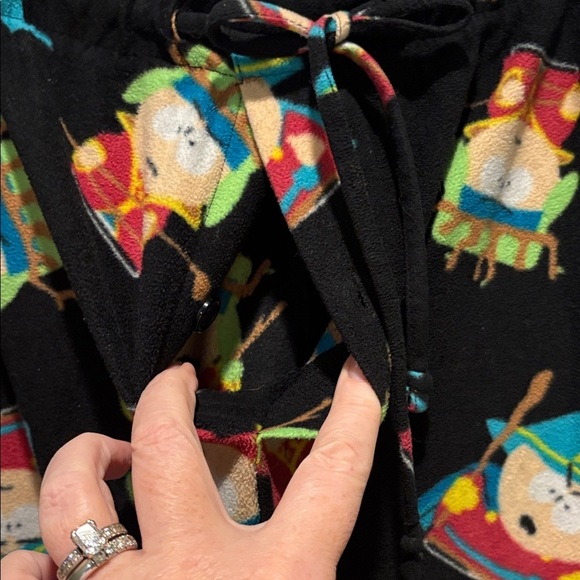 Southpark Men's Pajama Pants. Flannel. Black.  Size XL - Picture 4 of 11